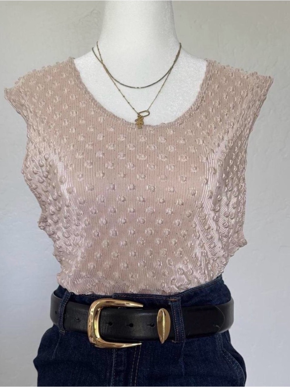 Vintage pearlescent top